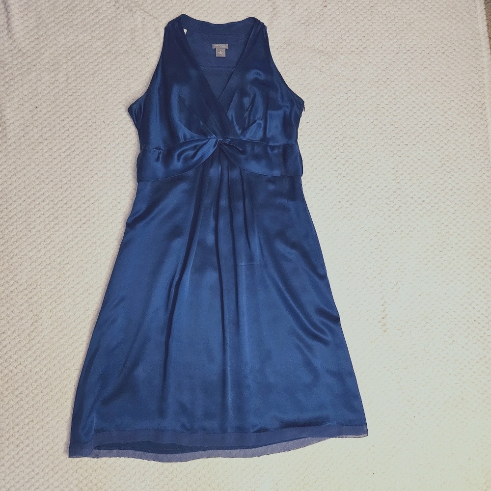 Ann Taylor Blue Halter Dress Women's Size 8